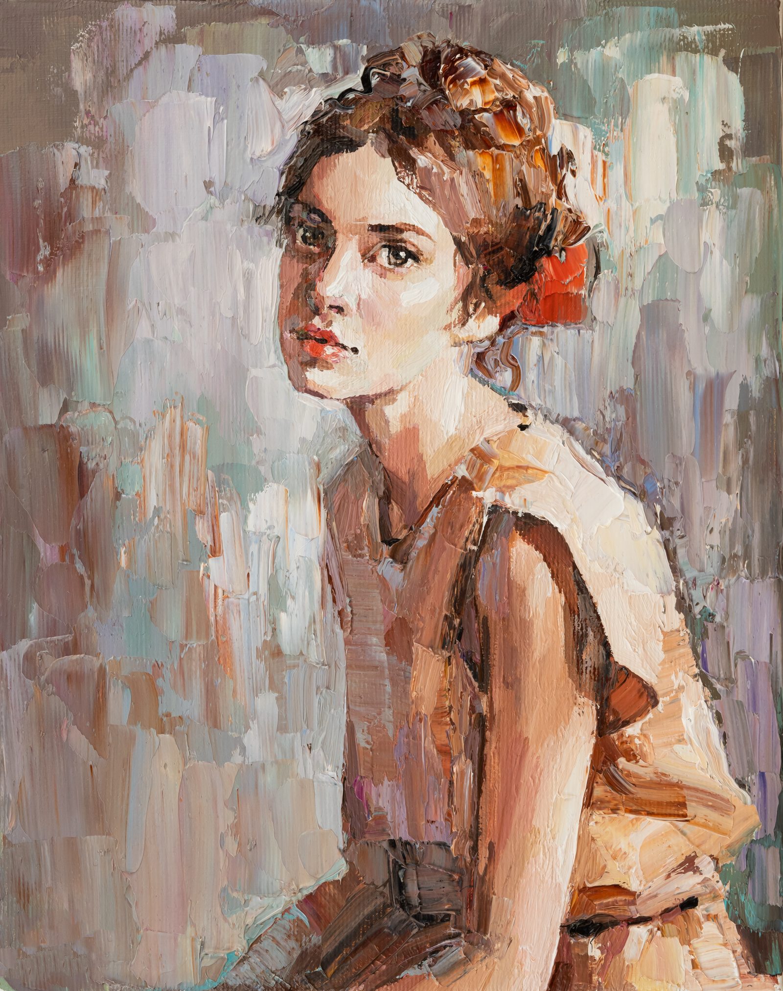 Girl with the Red Scarf